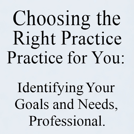 Choosing the Right Practice for You: Identifying Your Goals and Needs
