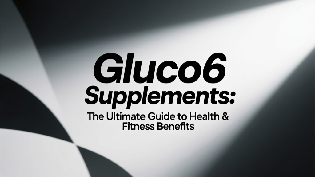 "Title image for an article on Gluco6 Supplements. The image features the article title 'Gluco6 Supplements: The Ultimate Guide to Health & Fitness Benefits' in bold text against a gradient background."
