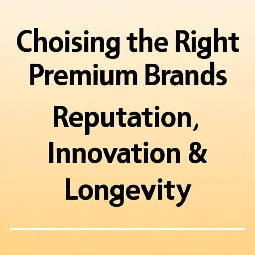 Choosing the Right Premium Brands: Reputation, Innovation & Longevity