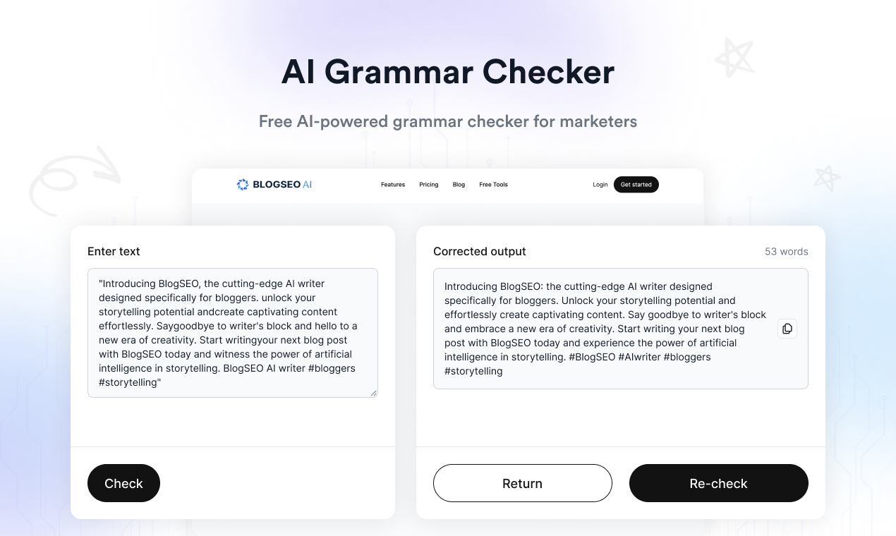 Free AI Grammar Checker for Marketers - Improve Your Writing